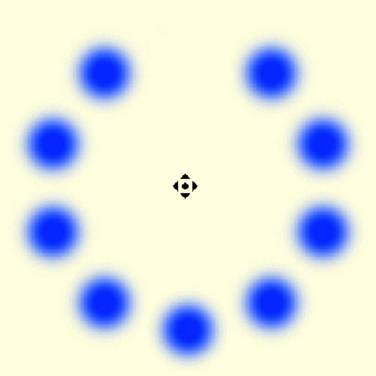 Движущаяся точка на экране. Эффект Трокслера. Оптические иллюзии исчезающие точки. Оптическая иллюзия с точками. Оптическая иллюзия цветная.